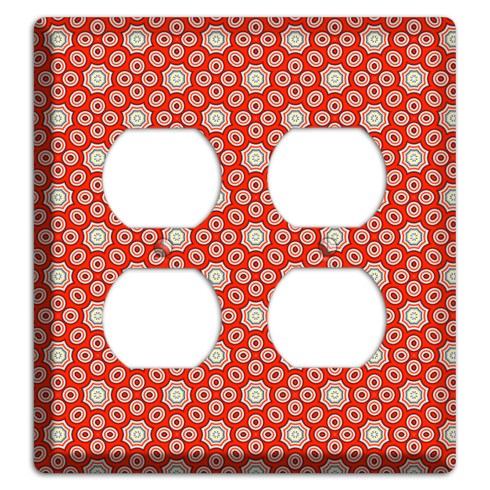 Red Foulard 2 Duplex Wallplate
