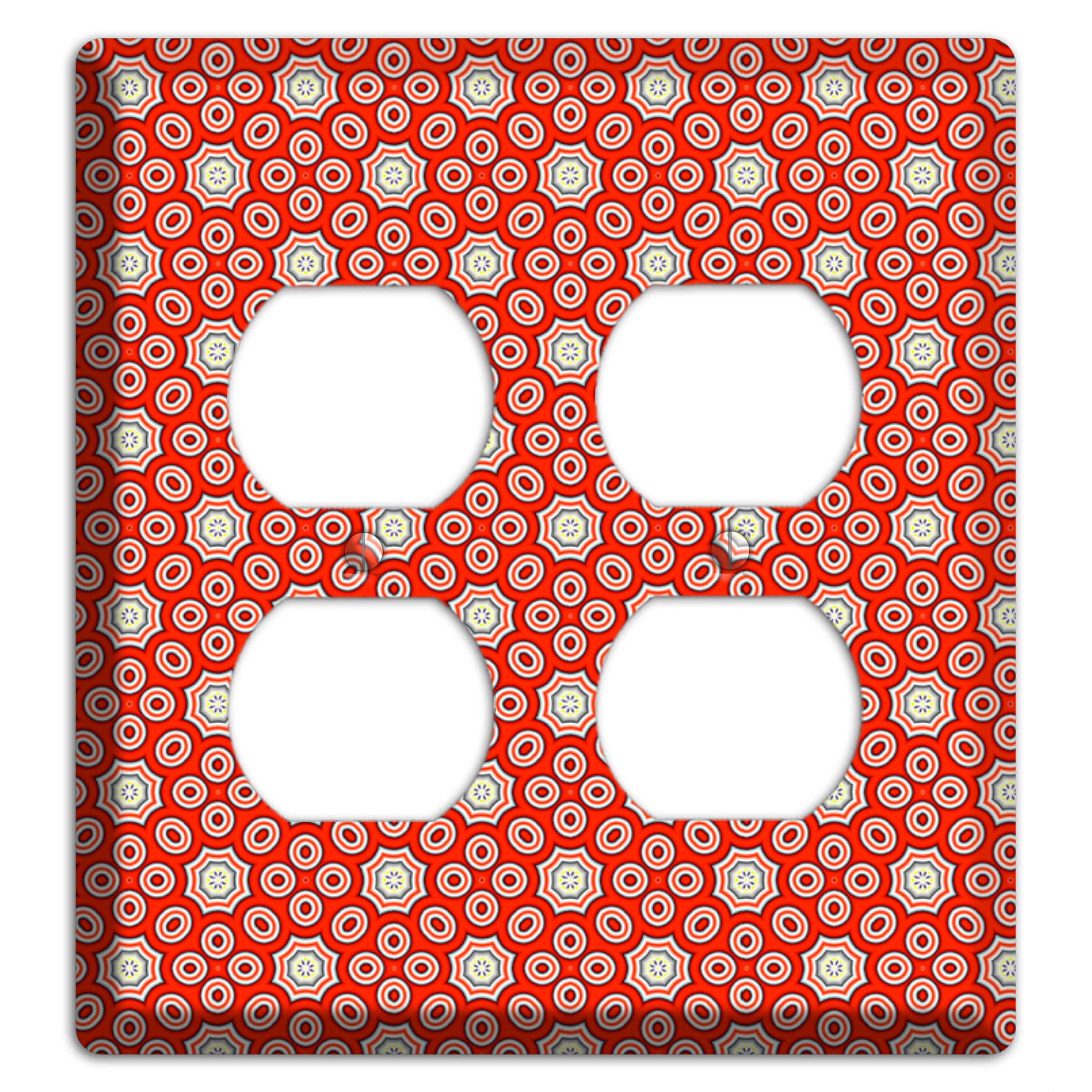 Red Foulard 2 Duplex Wallplate