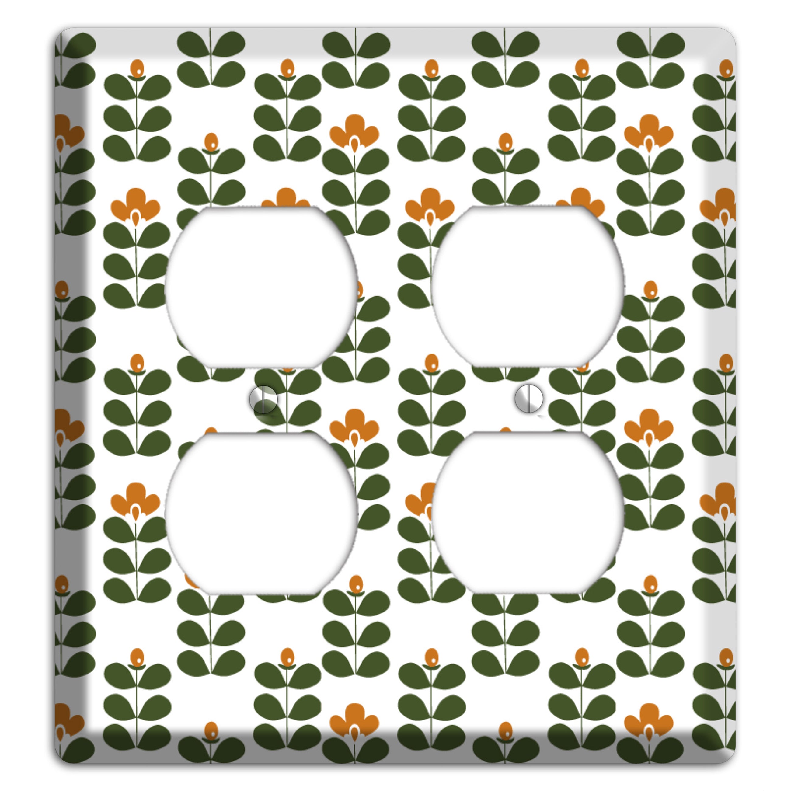 Green Small Sprouts 2 Duplex Wallplate