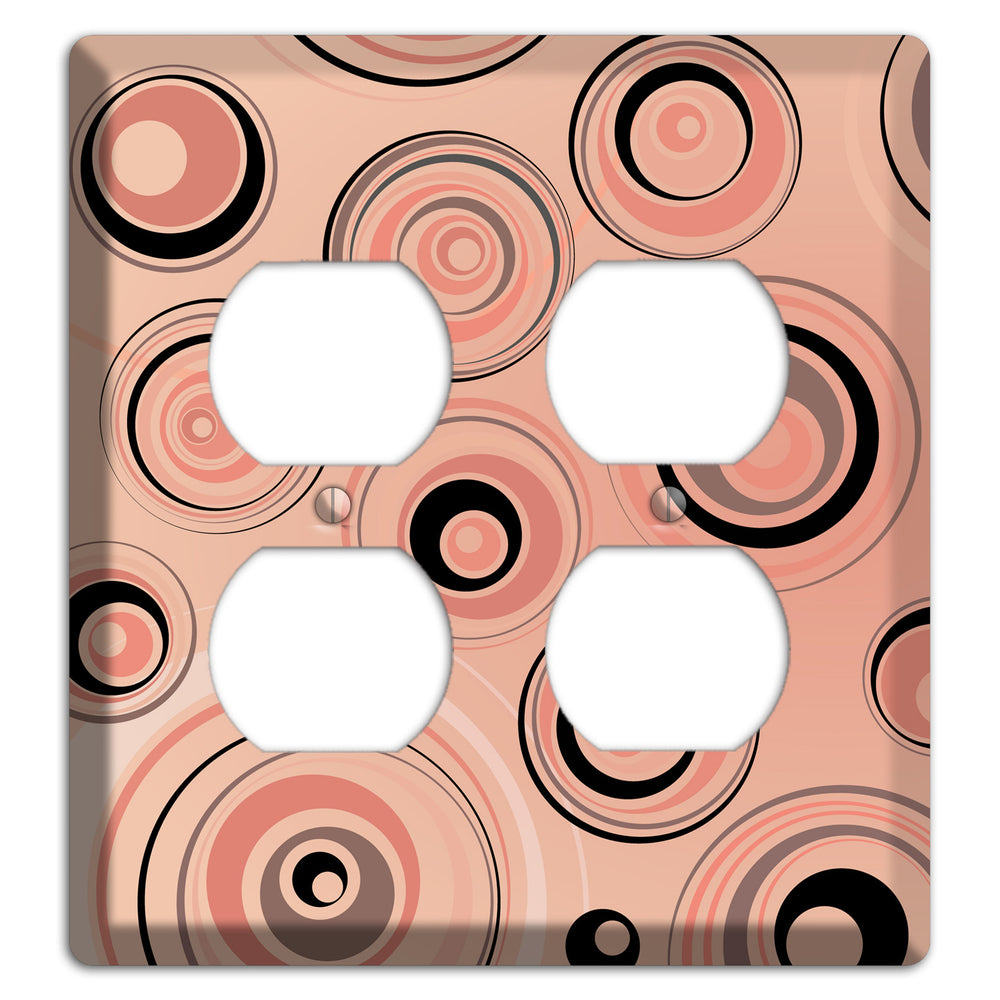 Salmon Circles 2 Duplex Wallplate