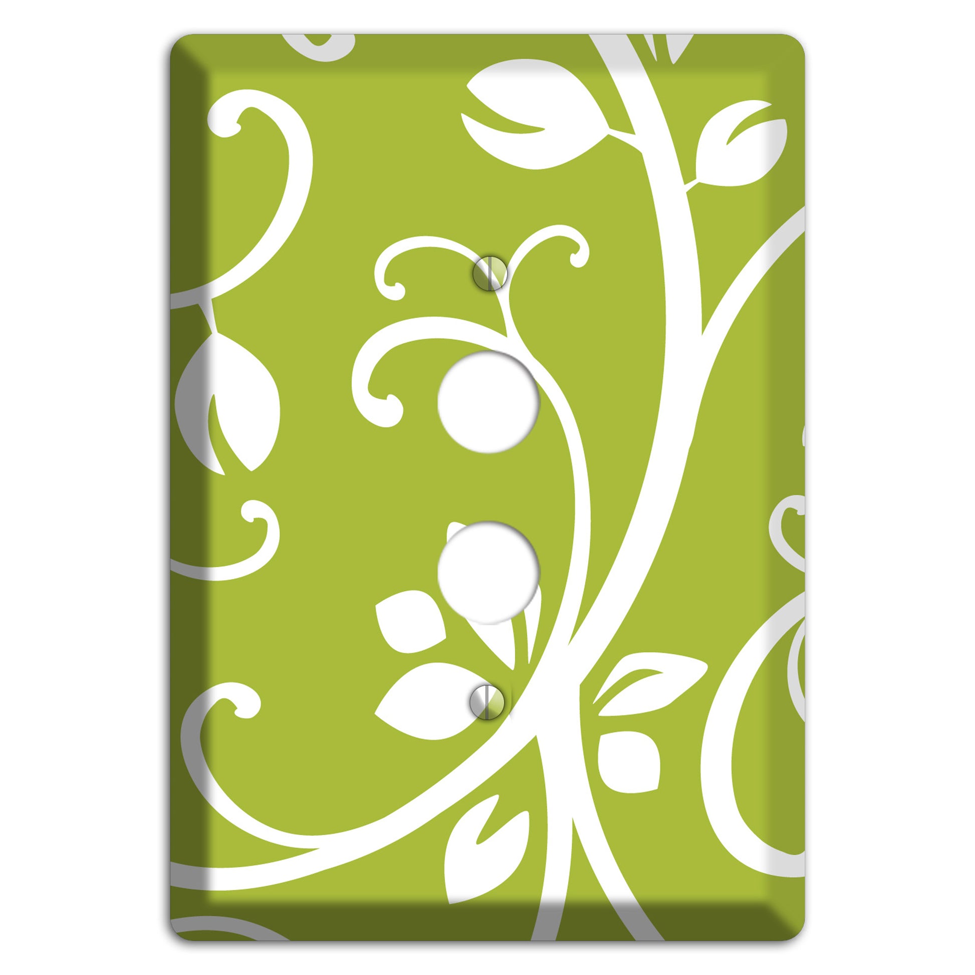 Green Bud Sprig 1 Pushbutton Wallplate