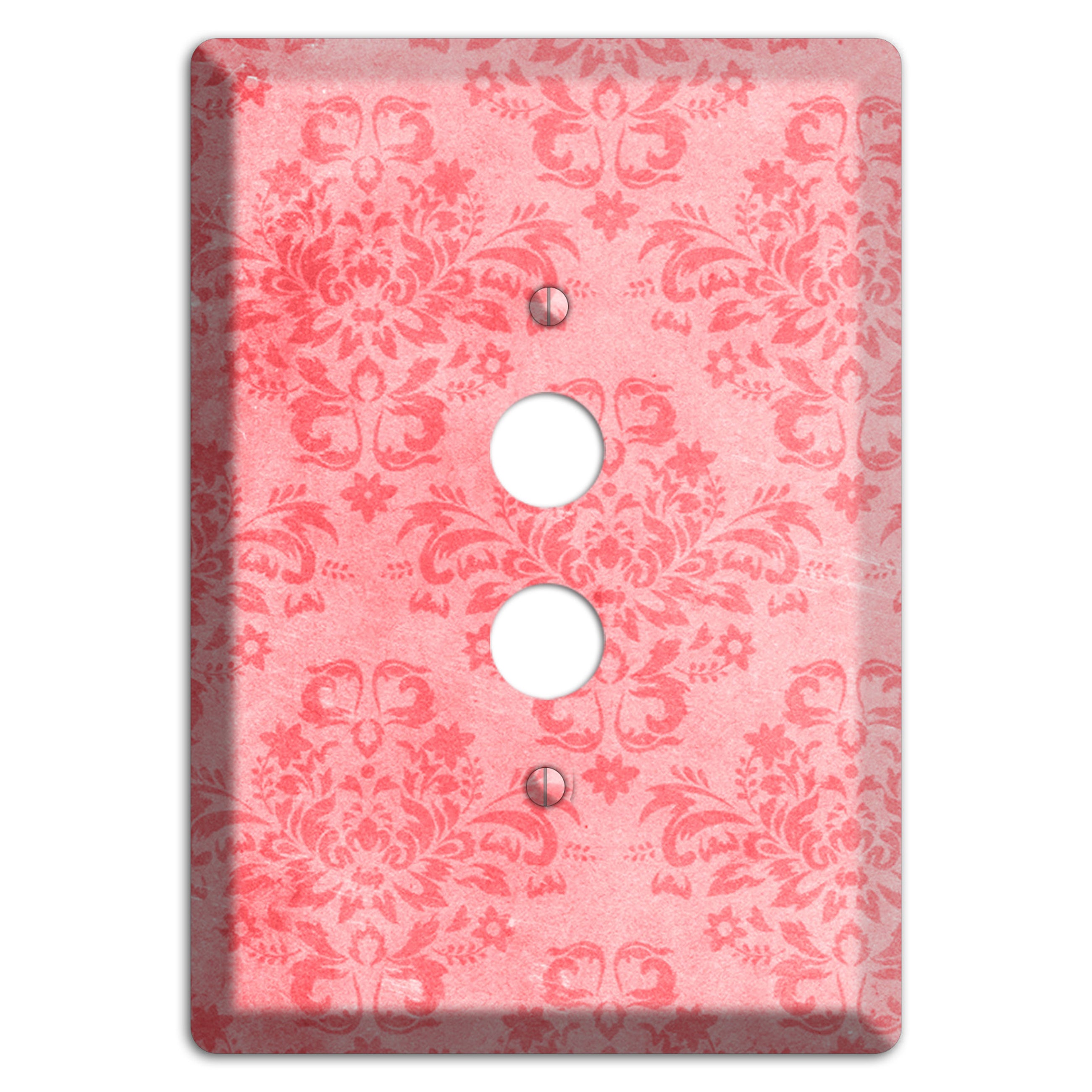 Rose Bud Soft Coral 1 Pushbutton Wallplate