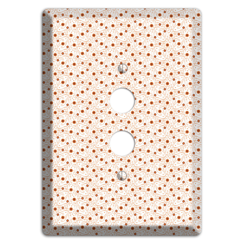 Tiny White Vine Floral 1 Pushbutton Wallplate