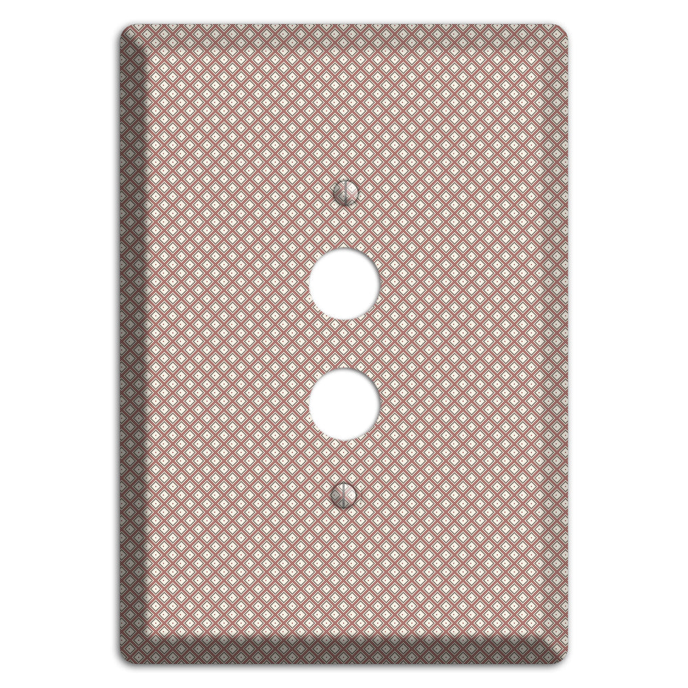 Light Brown and Beige Diamonds 1 Pushbutton Wallplate