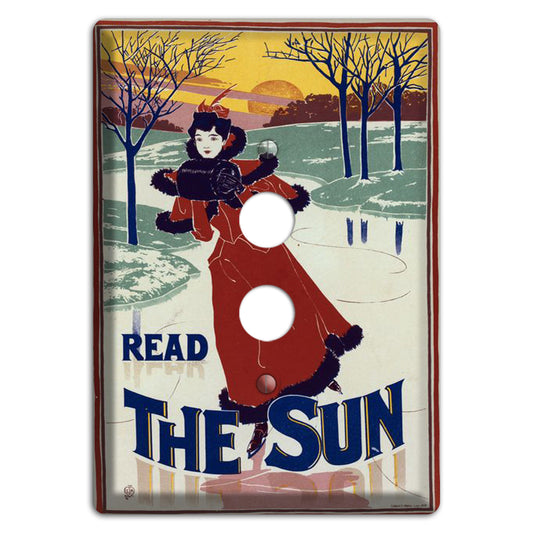 The Sun Vintage Poster 1 Pushbutton Wallplate
