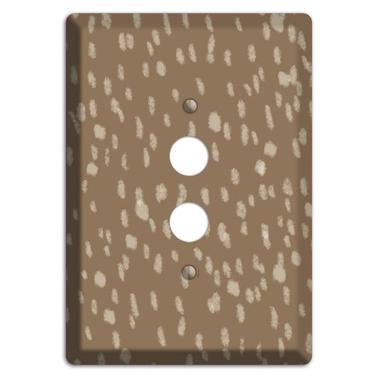 Brown and White Speckle 1 Pushbutton Wallplate