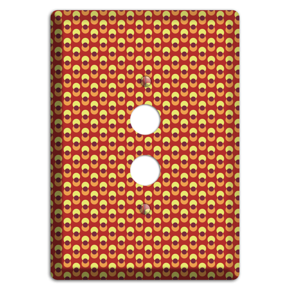Red Overlain Dots 1 Pushbutton Wallplate