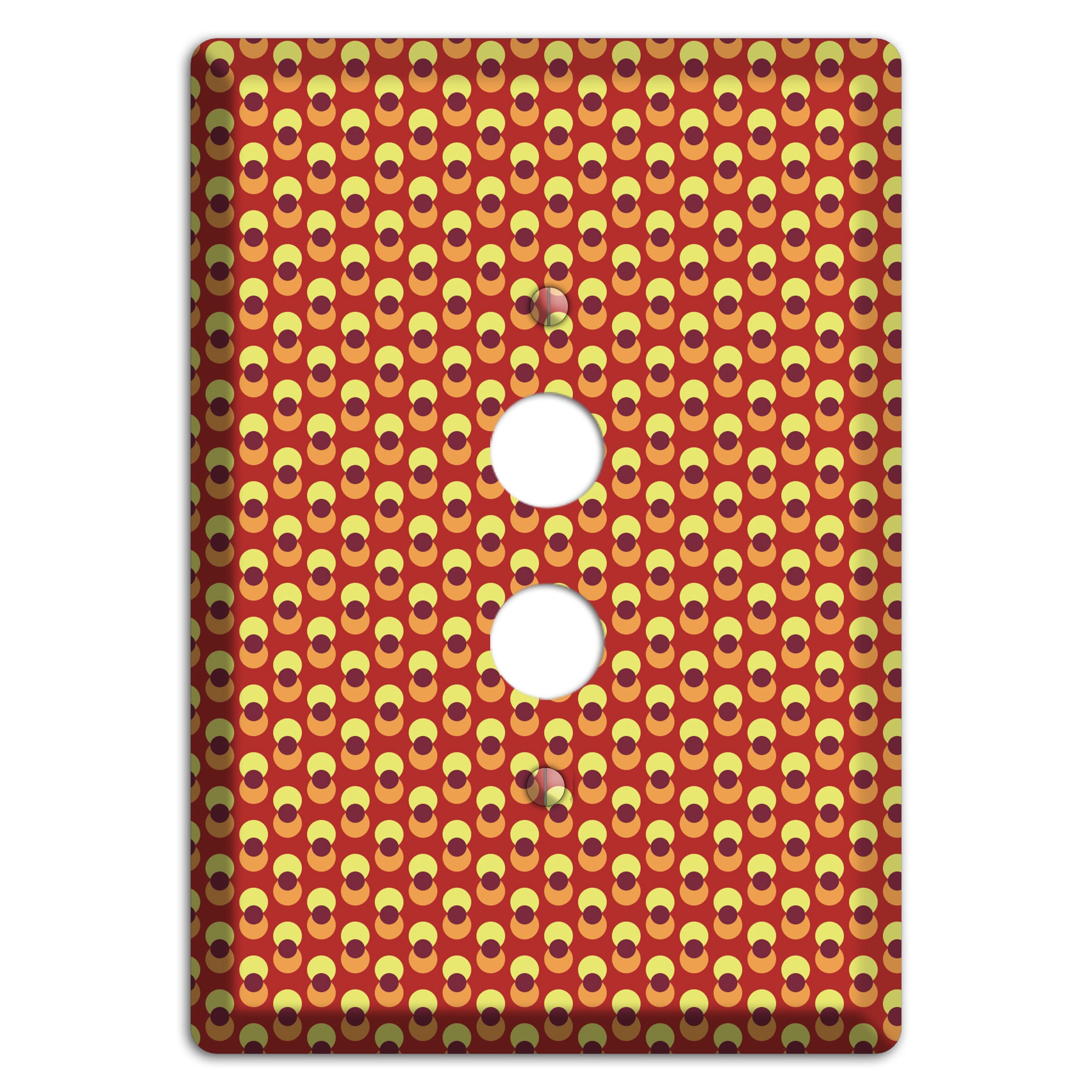 Red Overlain Dots 1 Pushbutton Wallplate