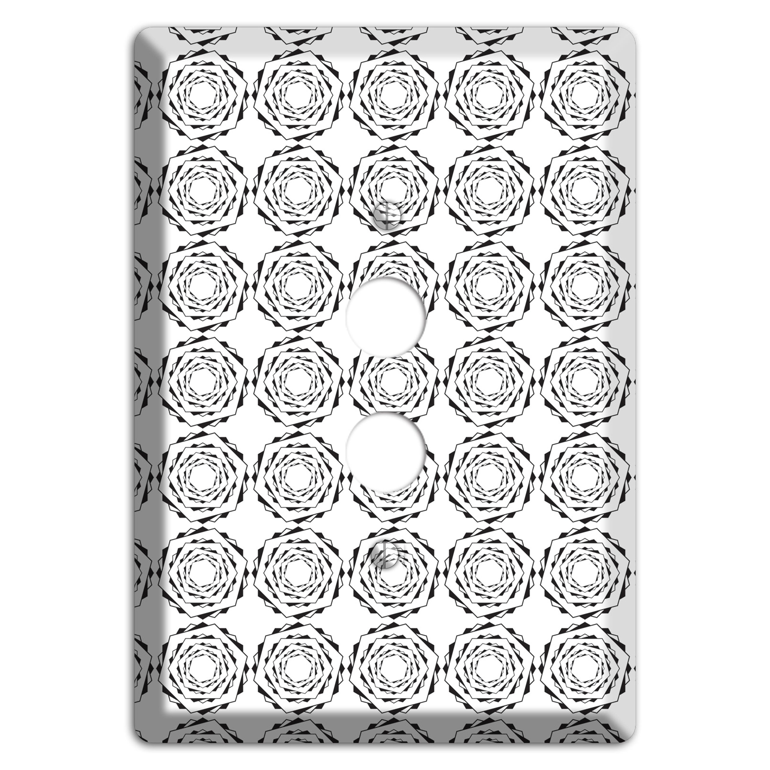 Hexagon Rotation Repeat 1 Pushbutton Wallplate