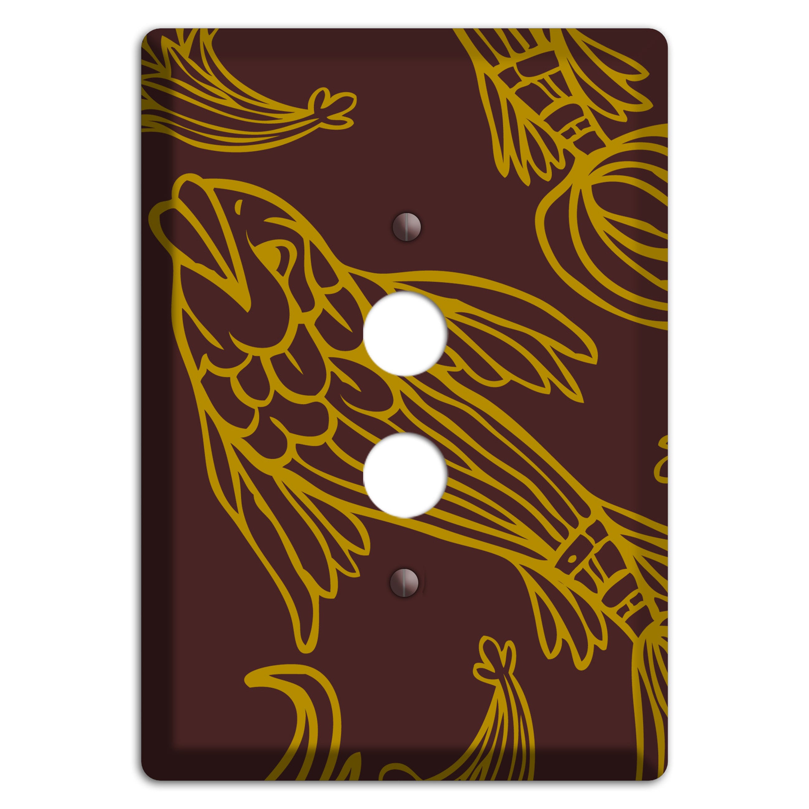 Brown and Beige Koi 1 Pushbutton Wallplate
