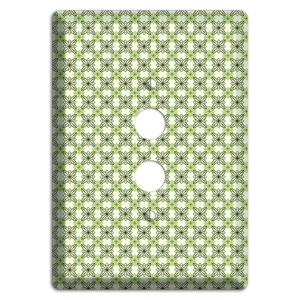 Multi Green Overlain Foulard 1 Pushbutton Wallplate
