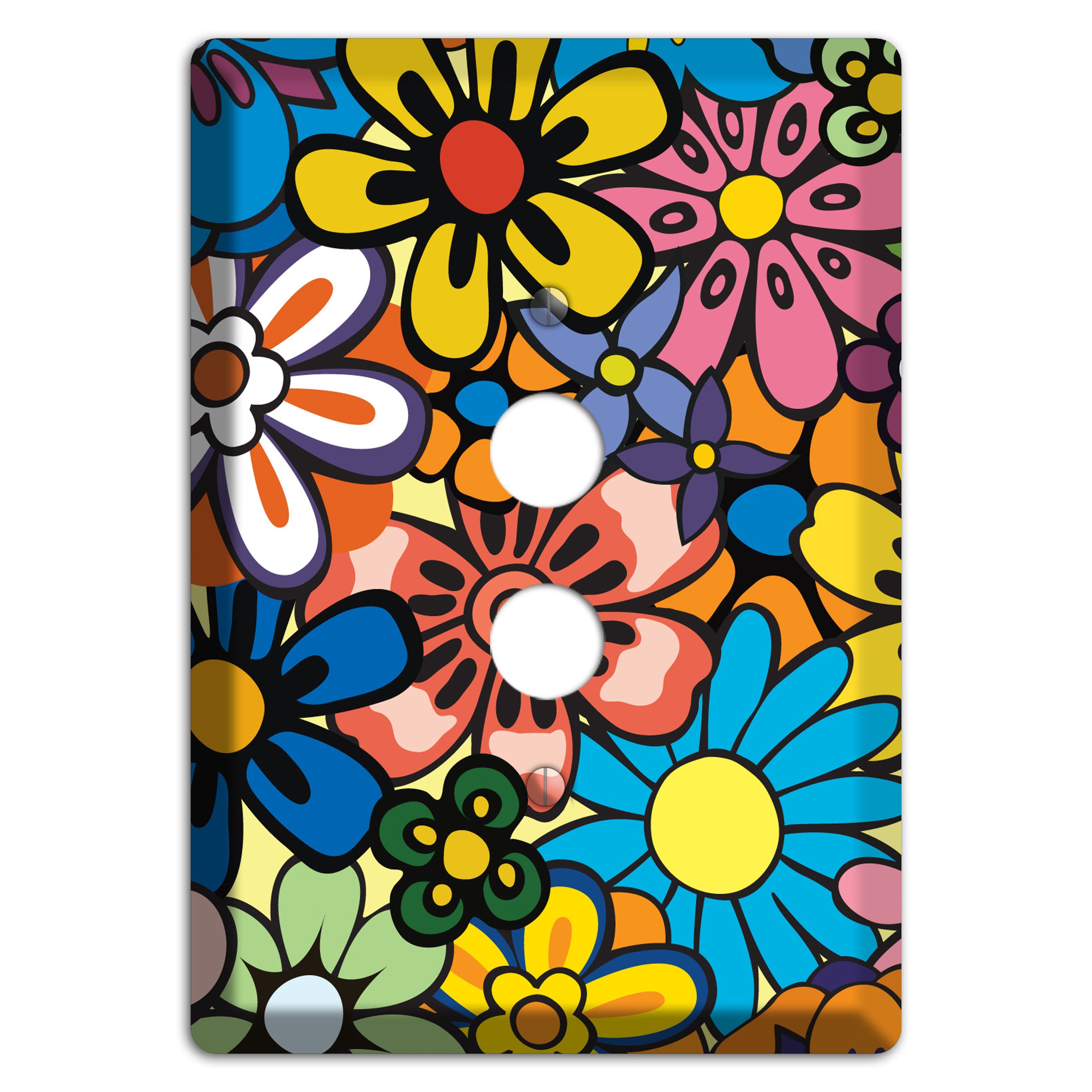 Flower Power 1 Pushbutton Wallplate