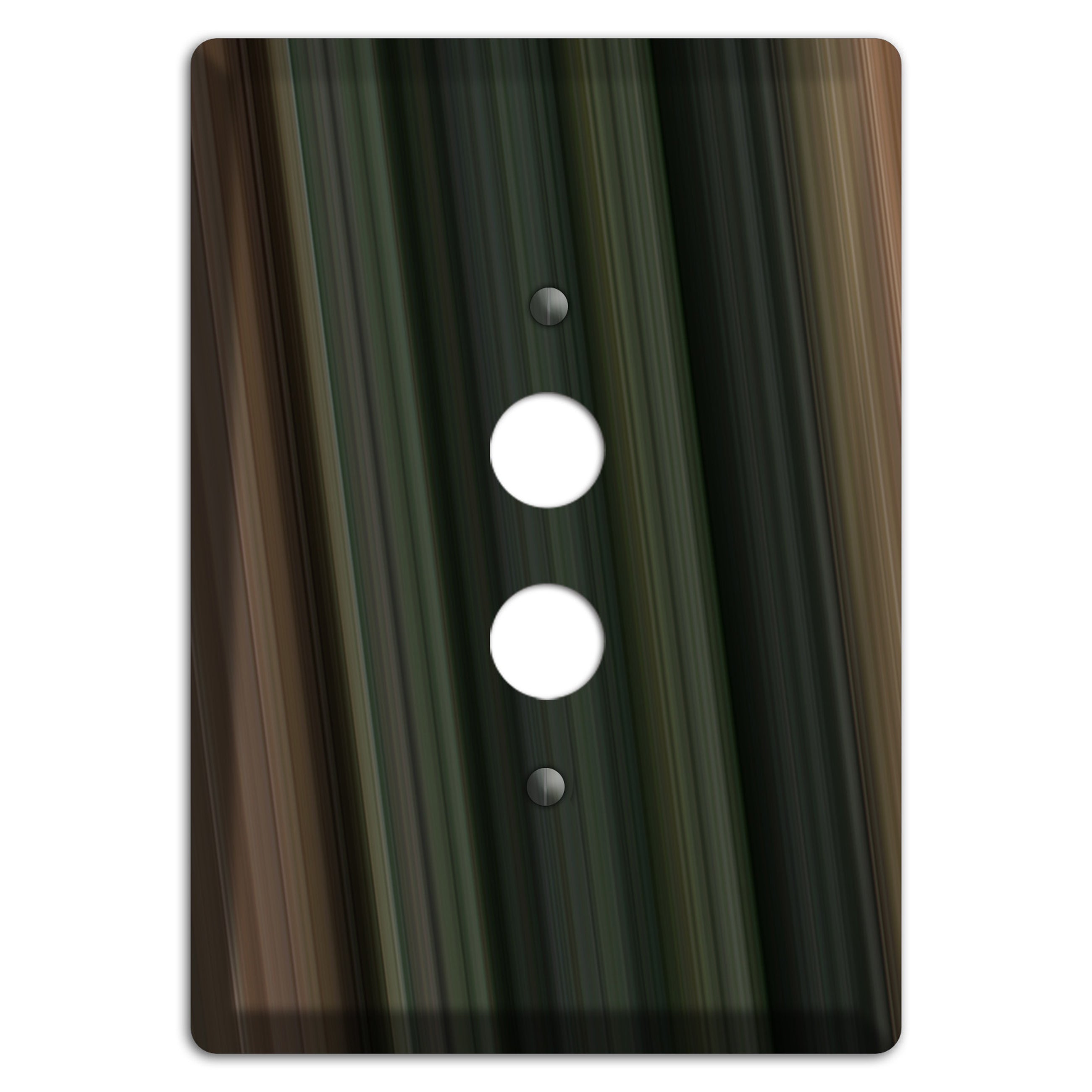 Multi Brown and Grey Ray of Light 1 Pushbutton Wallplate