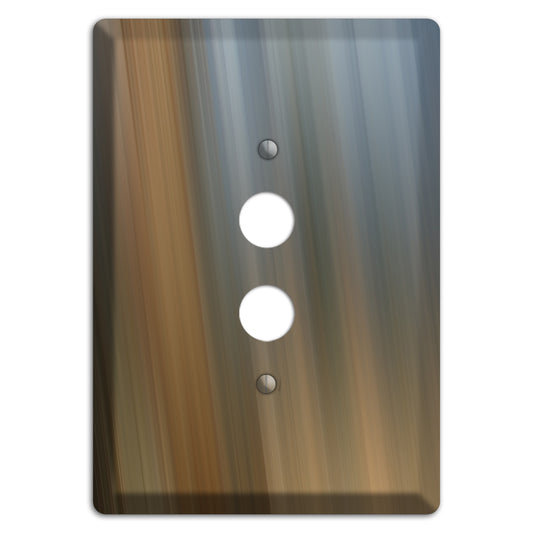 Brown and Blue-grey Ray of Light 1 Pushbutton Wallplate