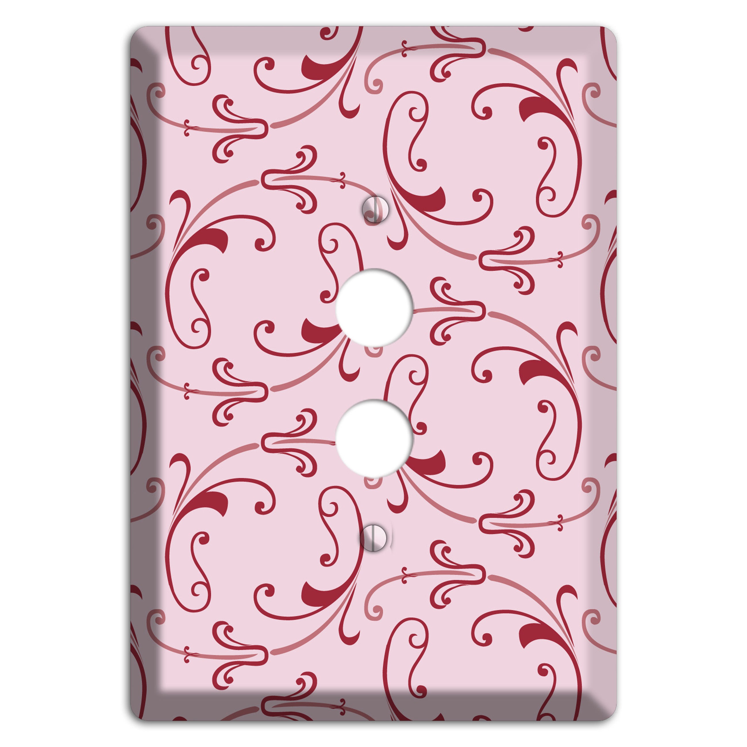 Pink Victorian Sprig 1 Pushbutton Wallplate
