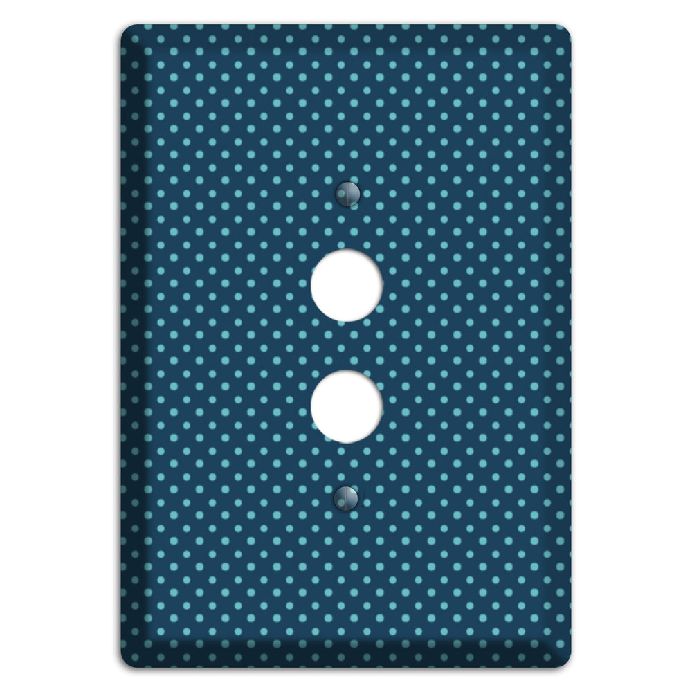 Multi Blue Tiny Polka Dots 1 Pushbutton Wallplate
