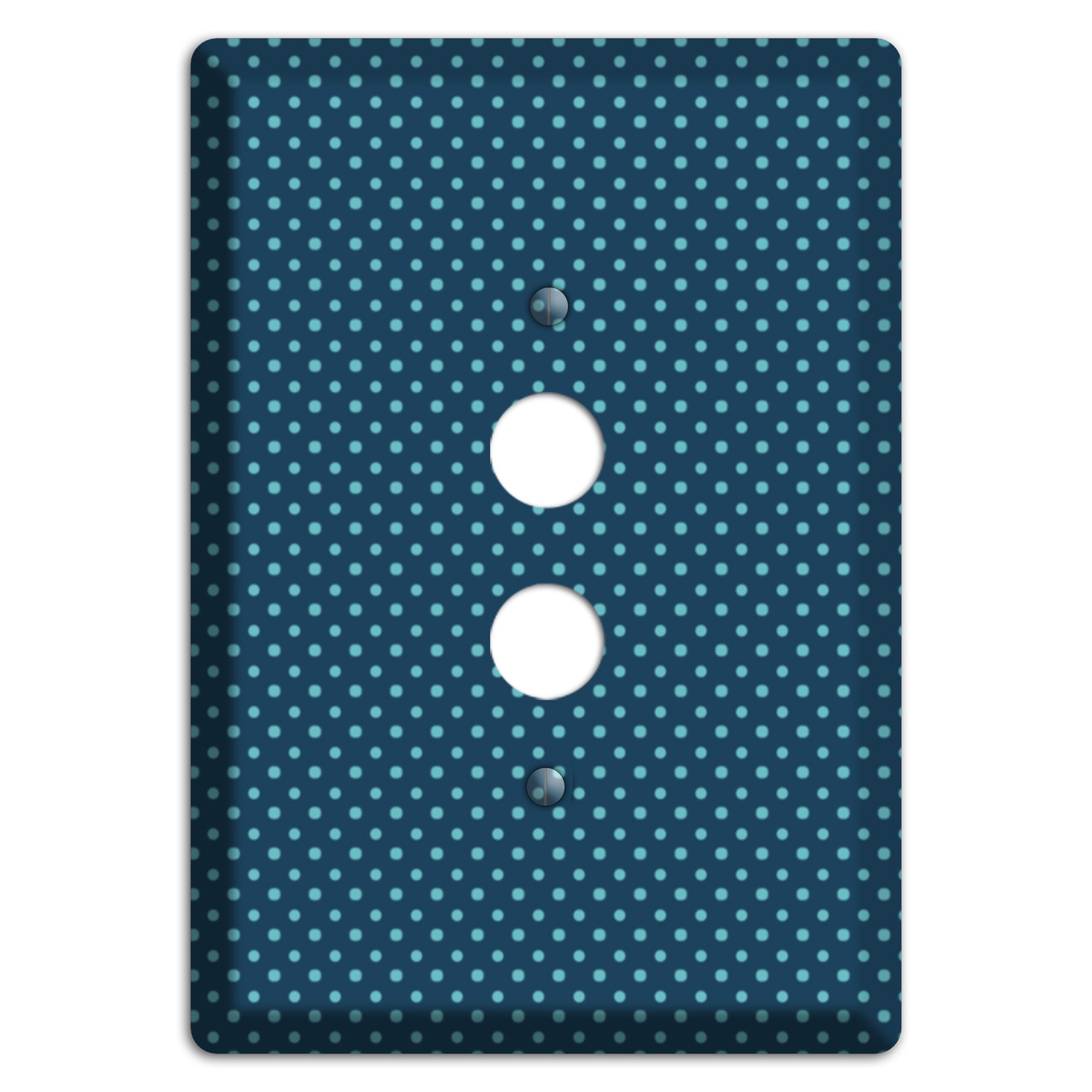 Multi Blue Tiny Polka Dots 1 Pushbutton Wallplate