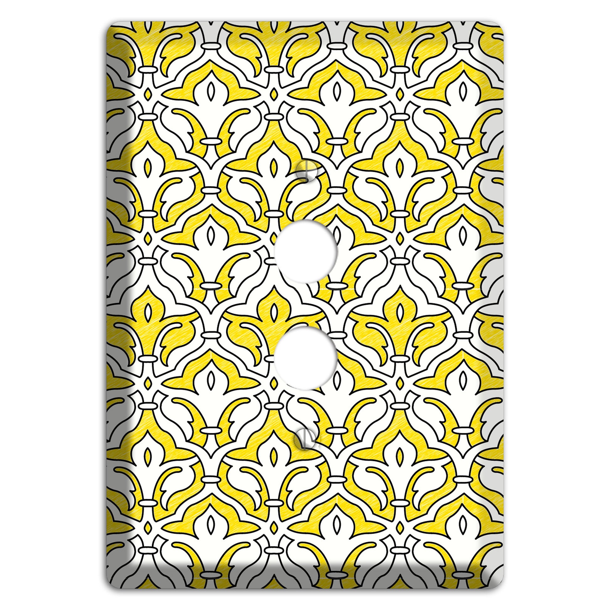 Yellow Scallop Tapestry 1 Pushbutton Wallplate