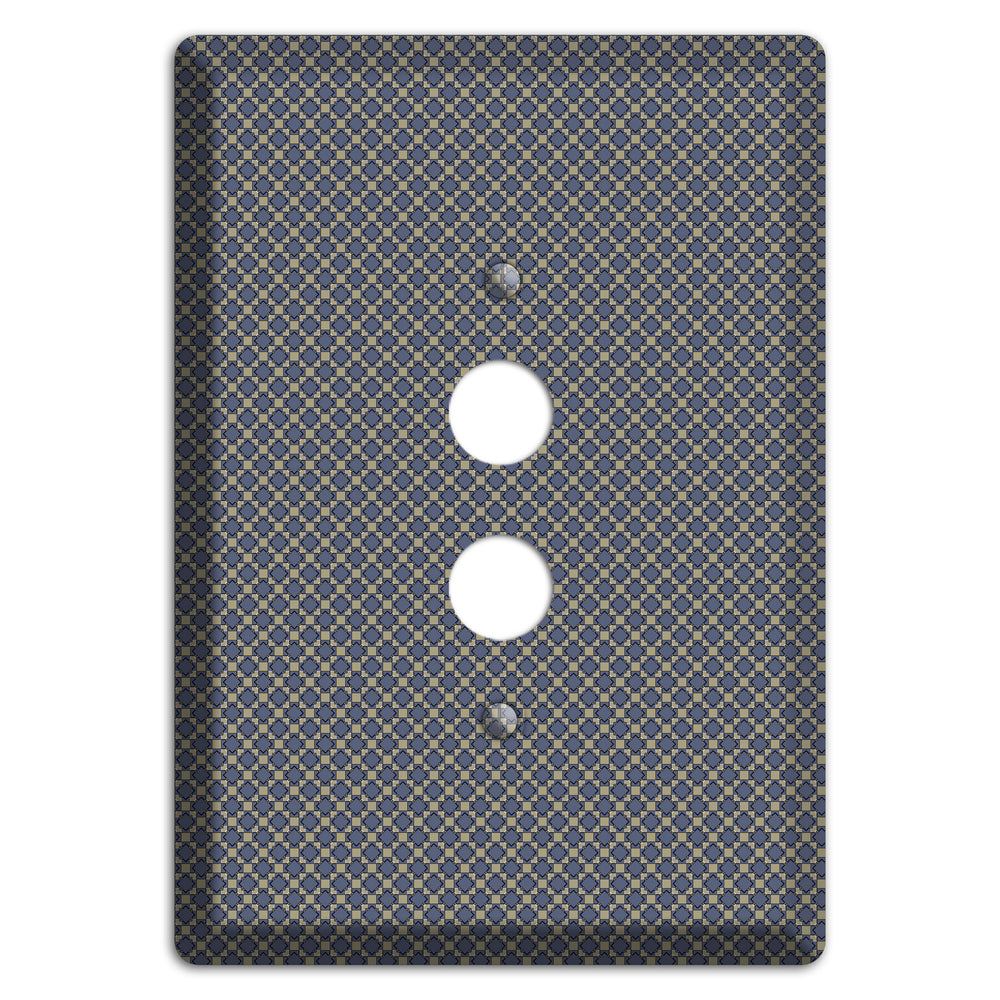 Blue-grey Arabesque 1 Pushbutton Wallplate