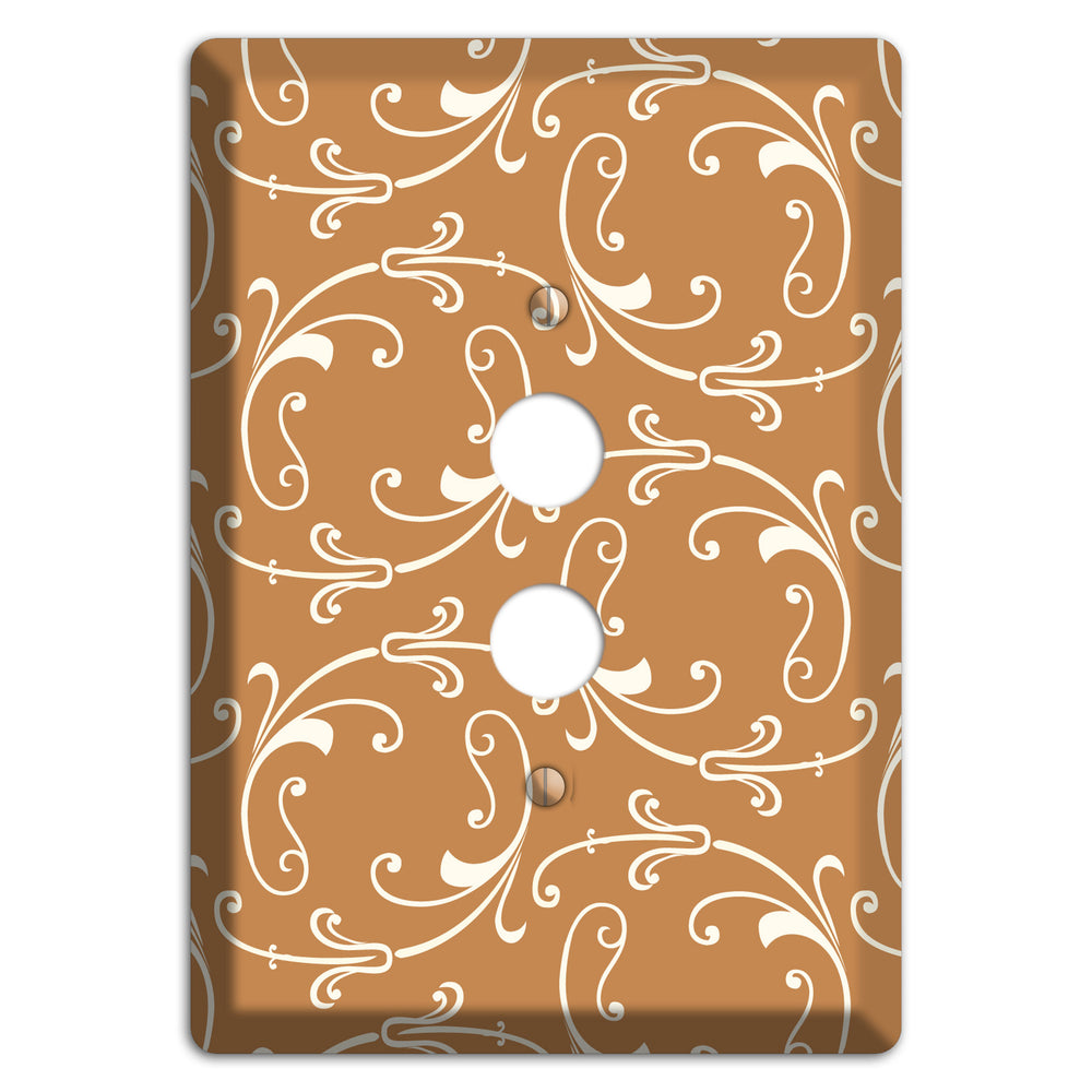 Gold Victorian Sprig 1 Pushbutton Wallplate