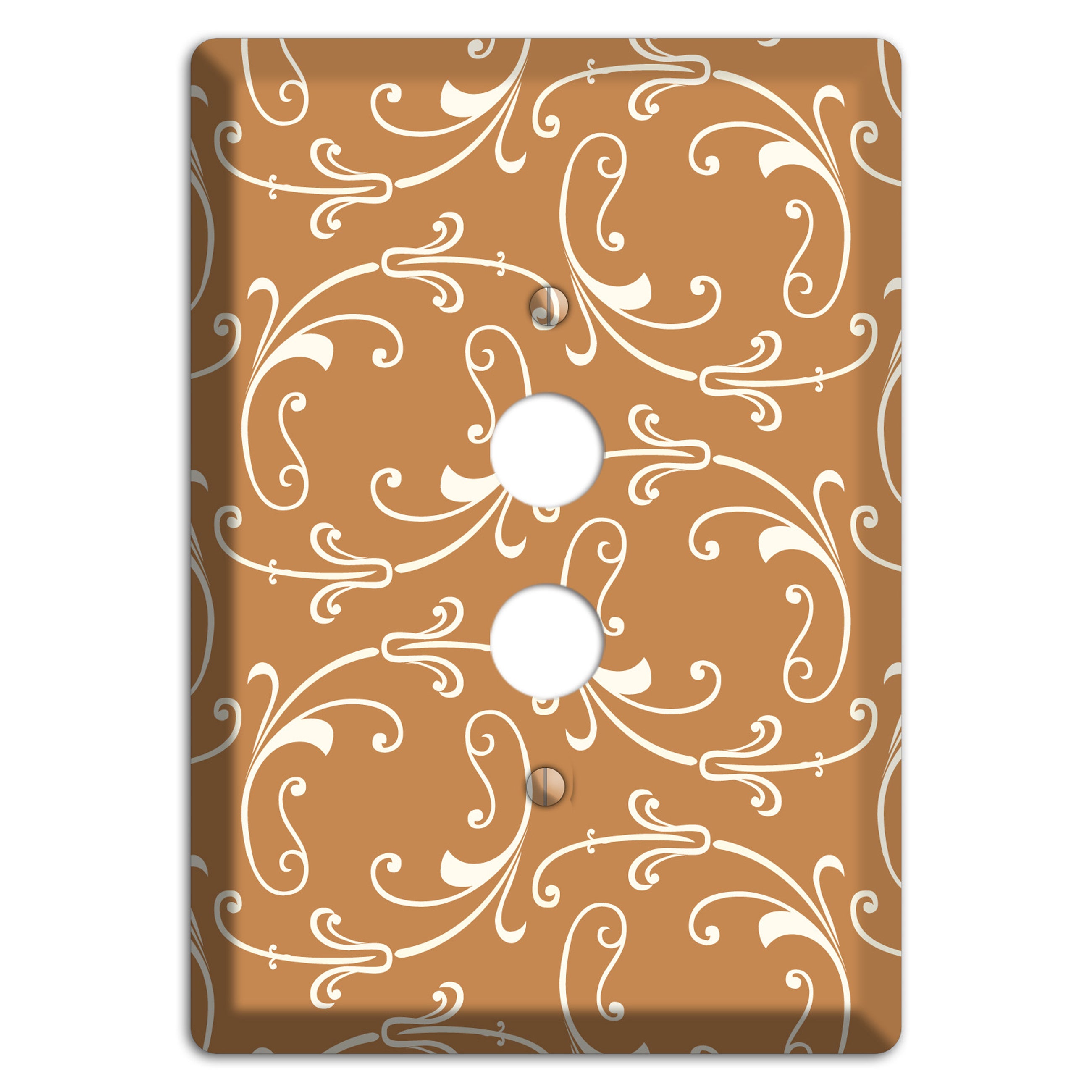 Gold Victorian Sprig 1 Pushbutton Wallplate