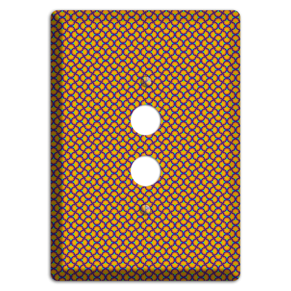 Purple Orange Green Scallop Translation 1 Pushbutton Wallplate