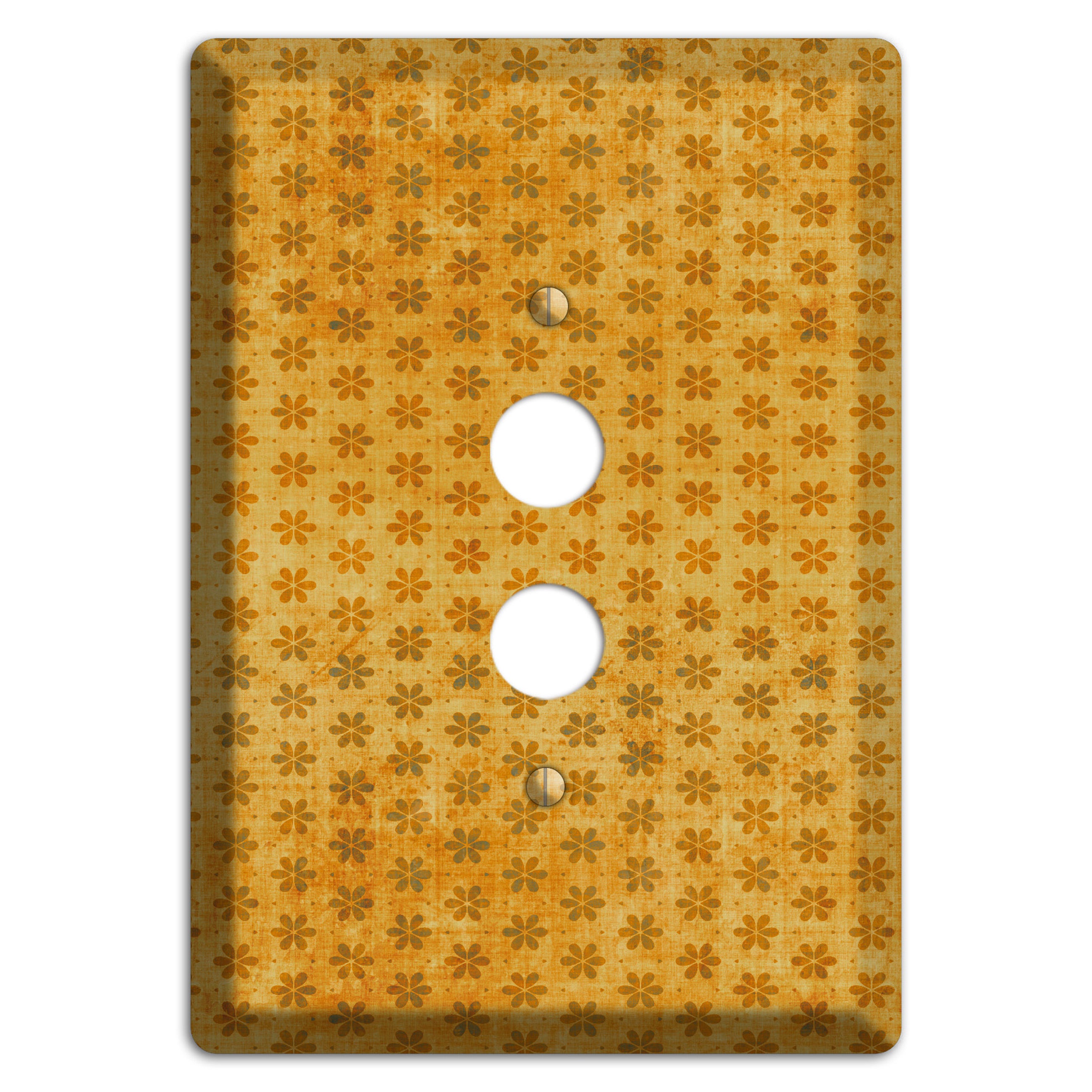 Lavender Grunge Floral Contour 1 Pushbutton Wallplate