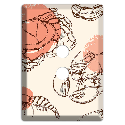 Red Crab 1 Pushbutton Wallplate