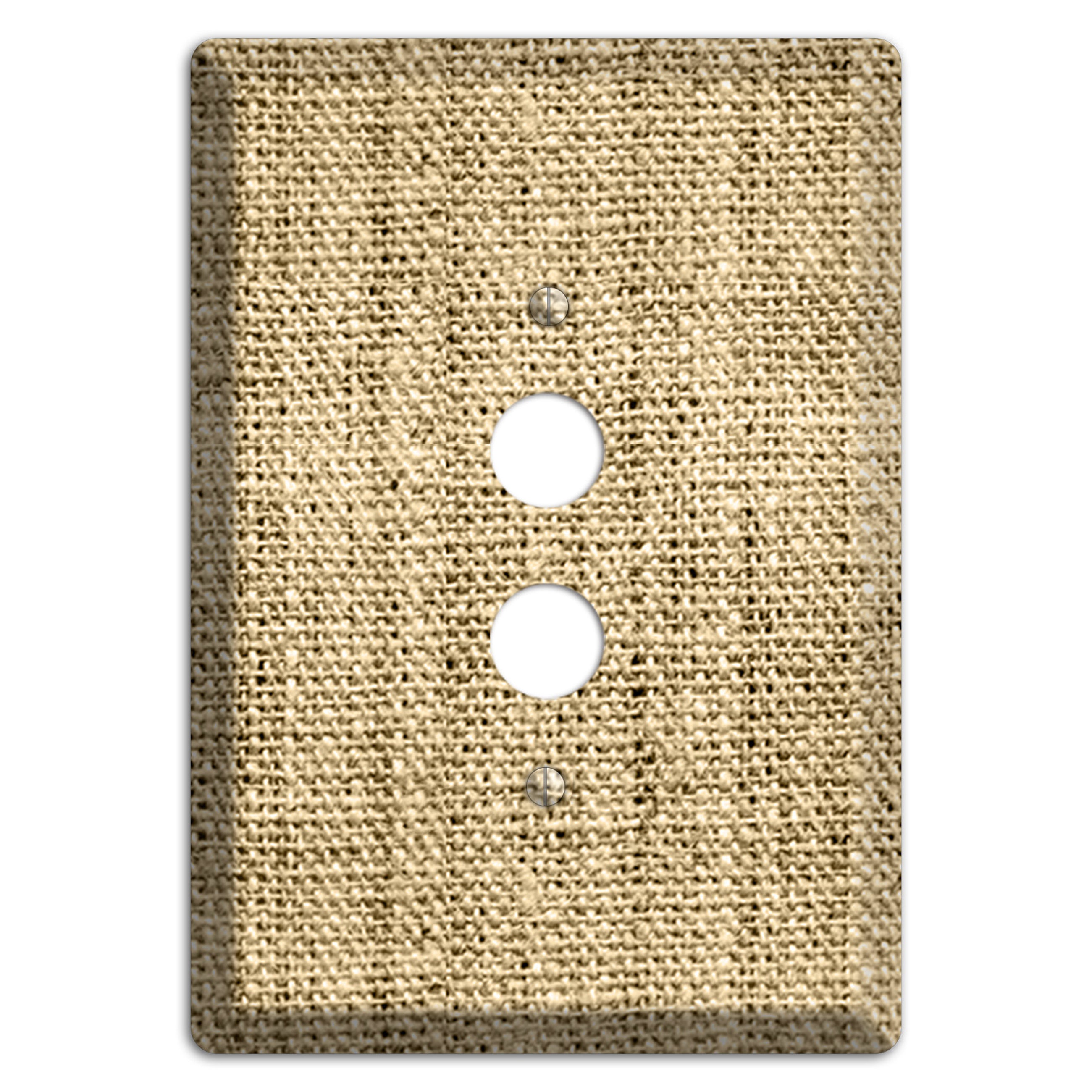Indian Khaki Burlap 1 Pushbutton Wallplate