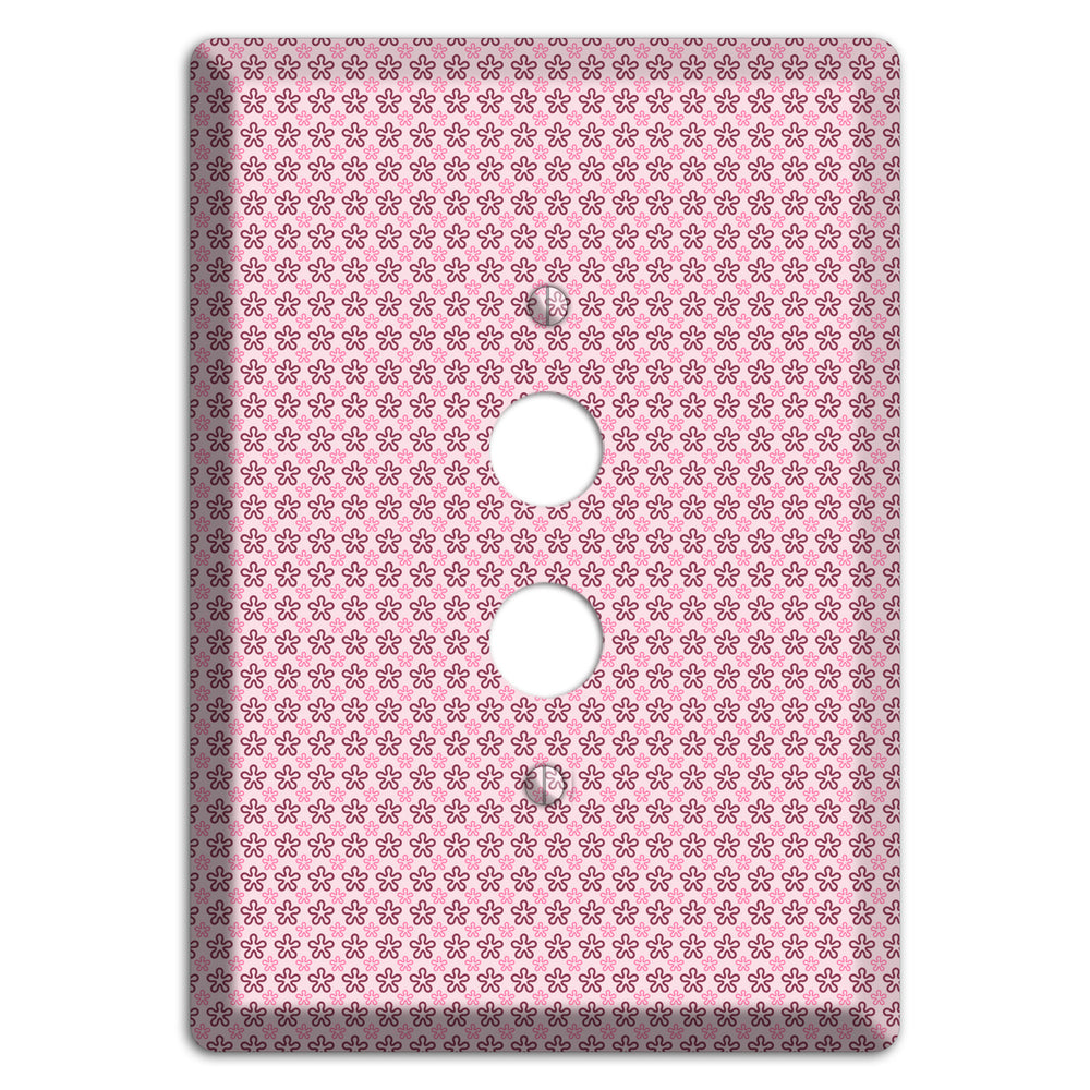 Pink Tiny Floral 1 Pushbutton Wallplate