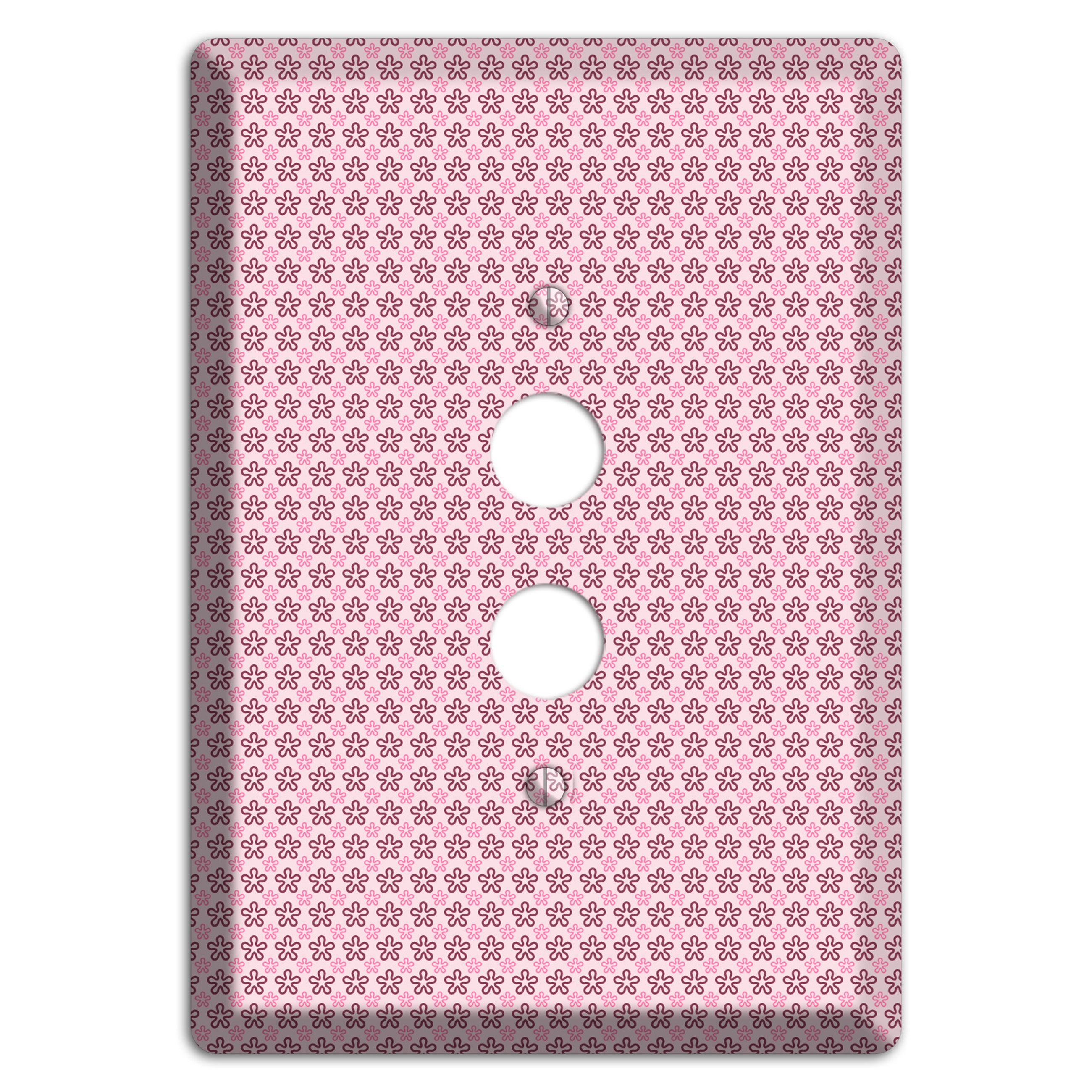 Pink Tiny Floral 1 Pushbutton Wallplate