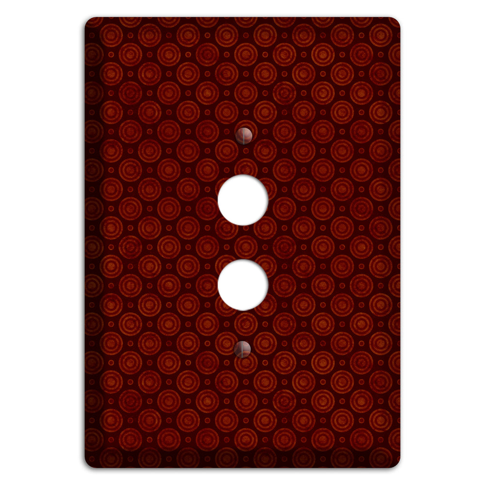 Maroon Circles 2 1 Pushbutton Wallplate