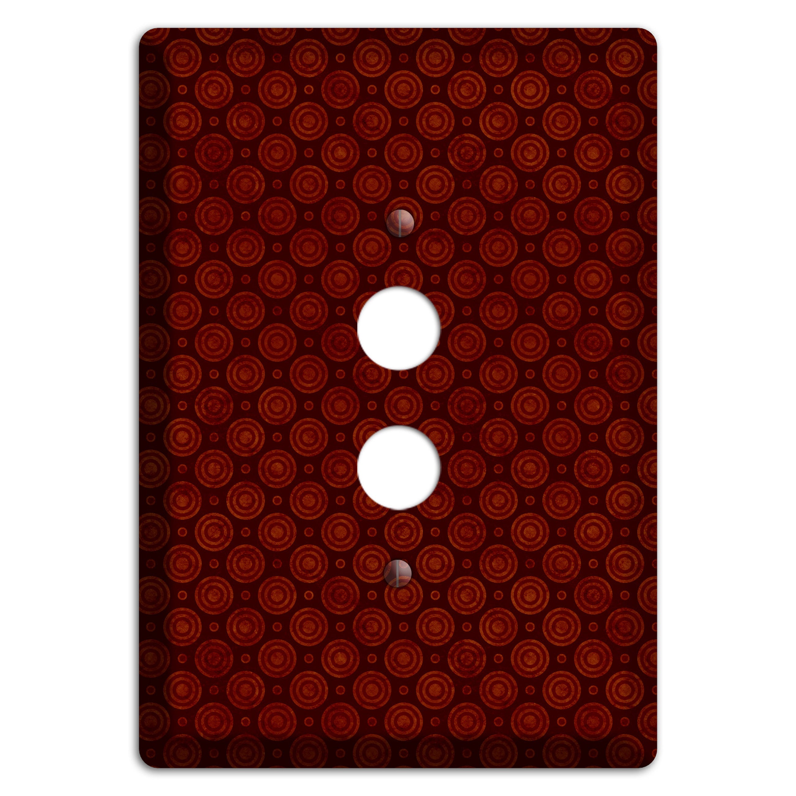 Maroon Circles 2 1 Pushbutton Wallplate