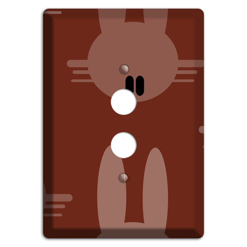 Maroon Bunny 1 Pushbutton Wallplate