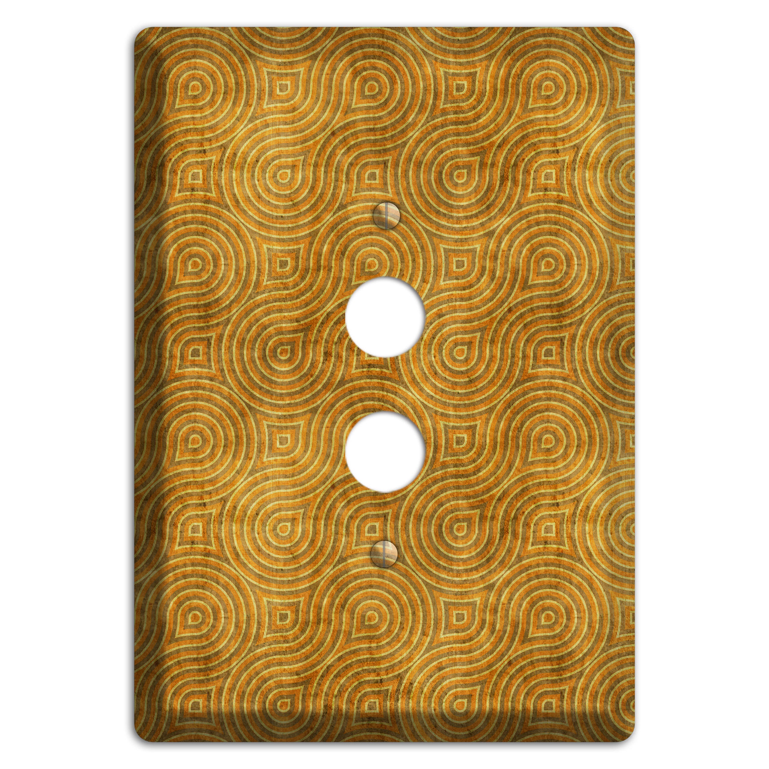 Mustard Swirl 1 Pushbutton Wallplate