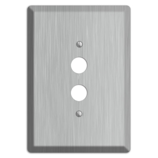 Brushed Stainless Steel 1 Pushbutton Wallplate