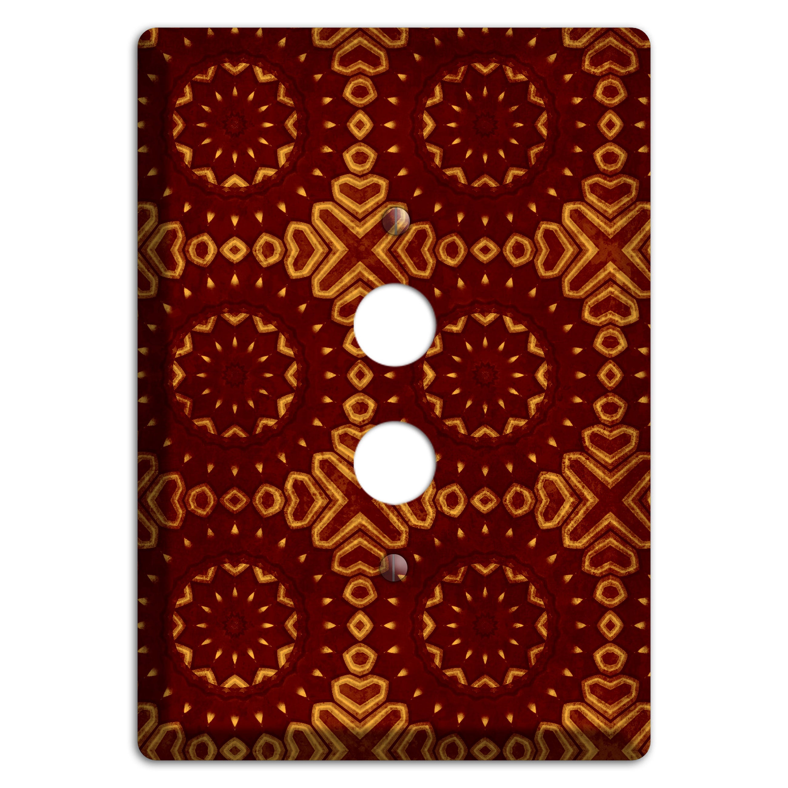 Maroon Grunge Suzani 3 1 Pushbutton Wallplate