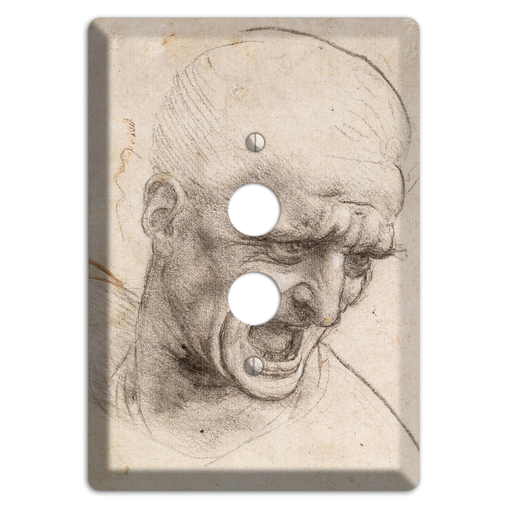 Da Vinci - Study of Two Warriors 1 Pushbutton Wallplate