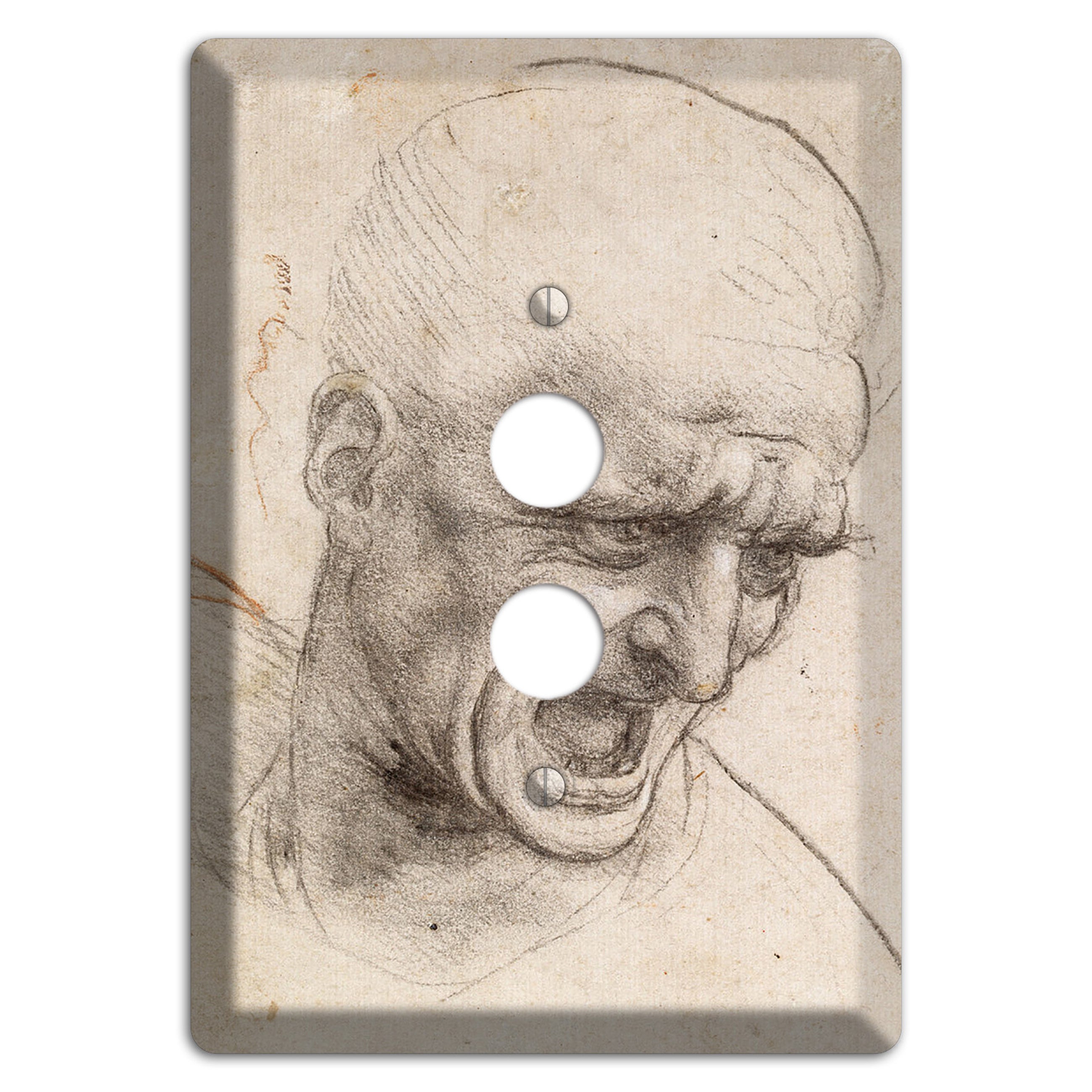 Da Vinci - Study of Two Warriors 1 Pushbutton Wallplate