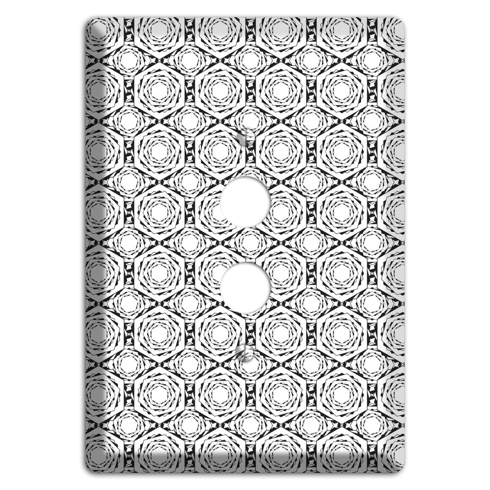 Overlay Hexagon Rotation Repeat 1 Pushbutton Wallplate