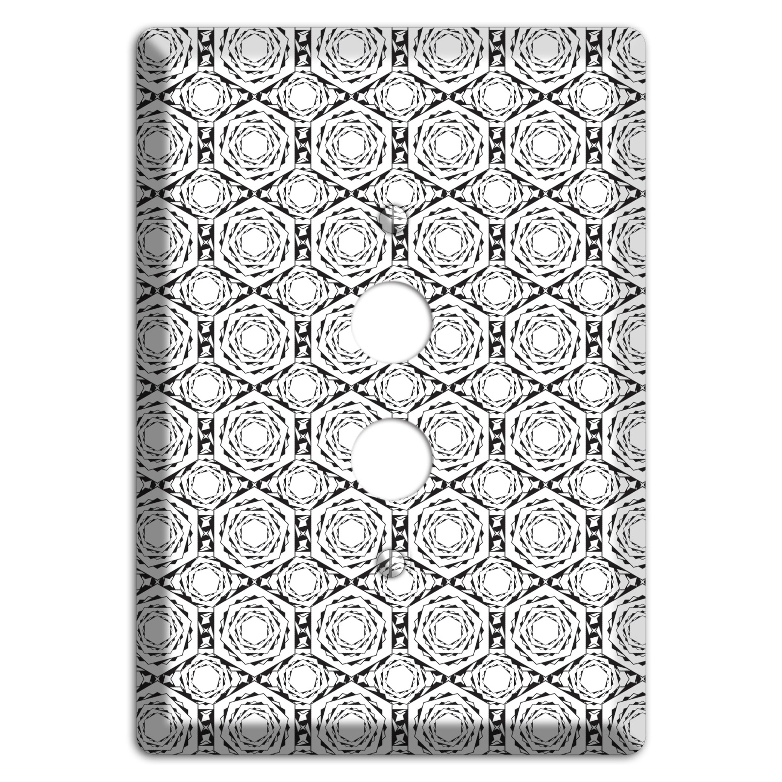 Overlay Hexagon Rotation Repeat 1 Pushbutton Wallplate