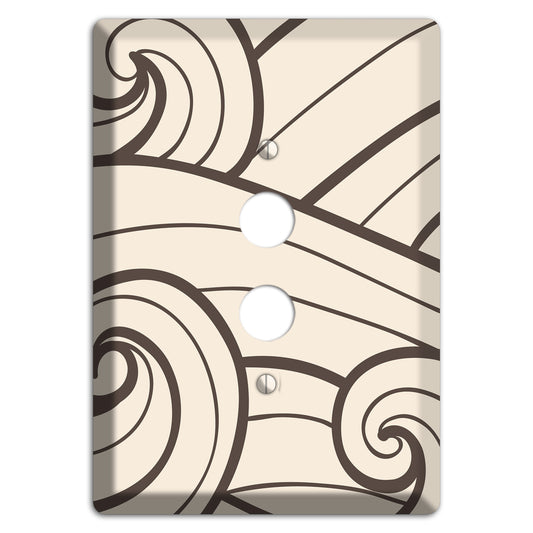 Abstract Curl Beige 1 Pushbutton Wallplate