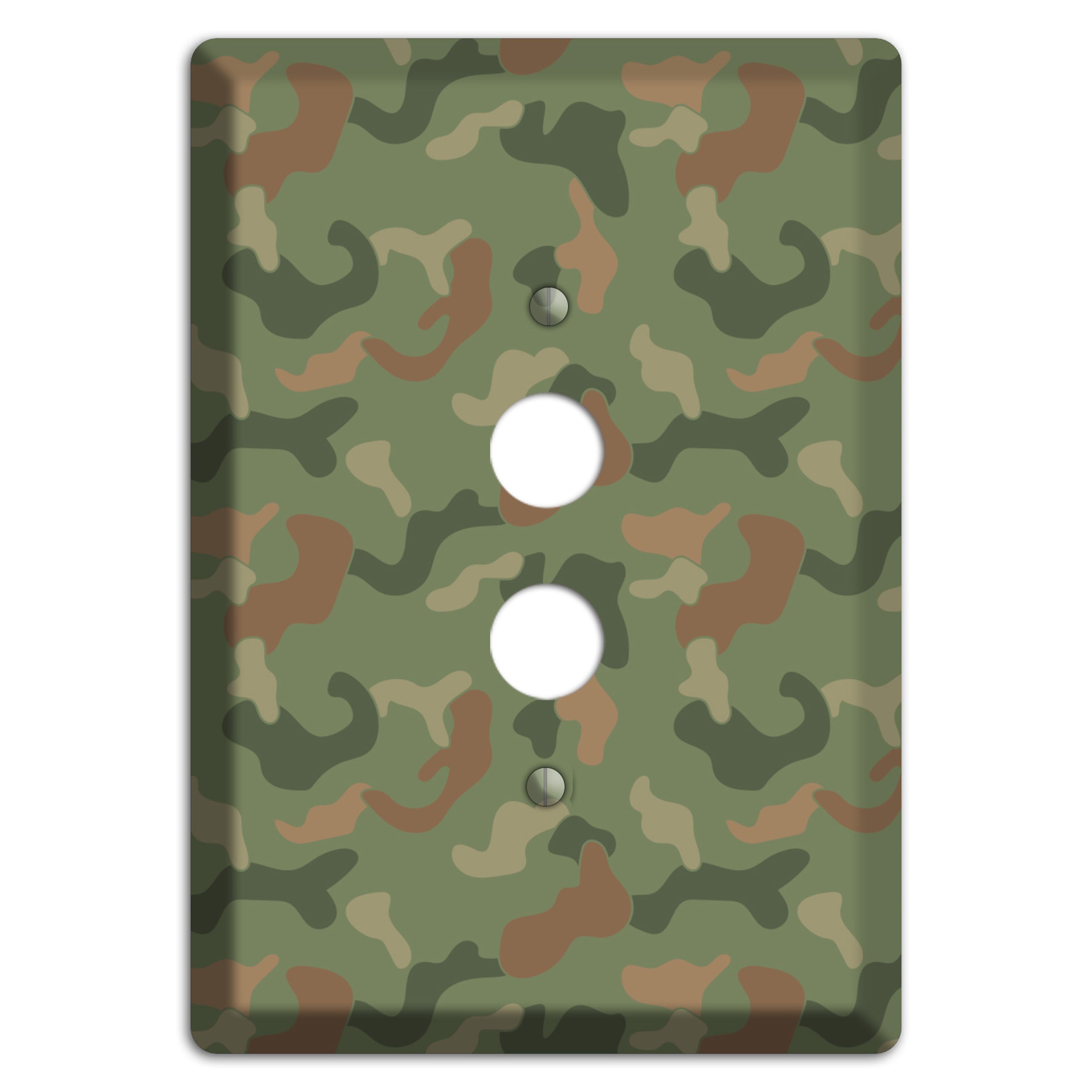 Jungle Green Camo 1 Pushbutton Wallplate