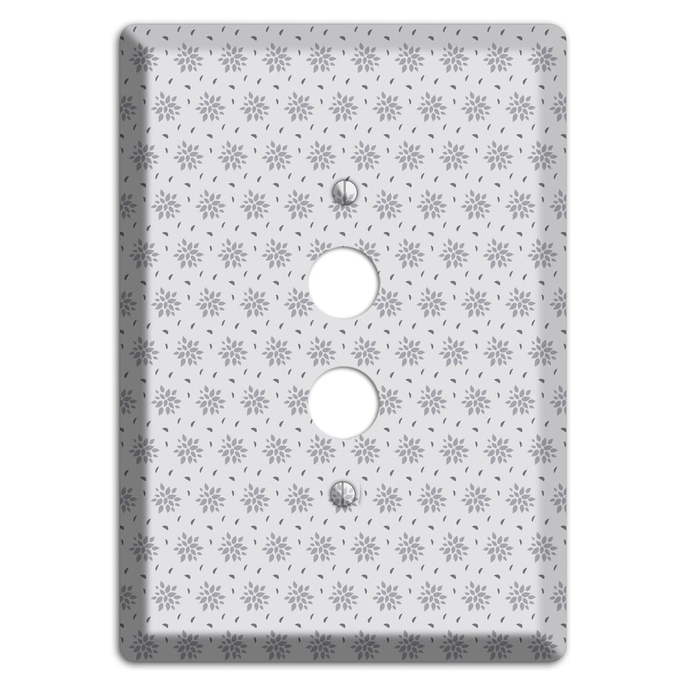 Multi Grey Calico 1 Pushbutton Wallplate