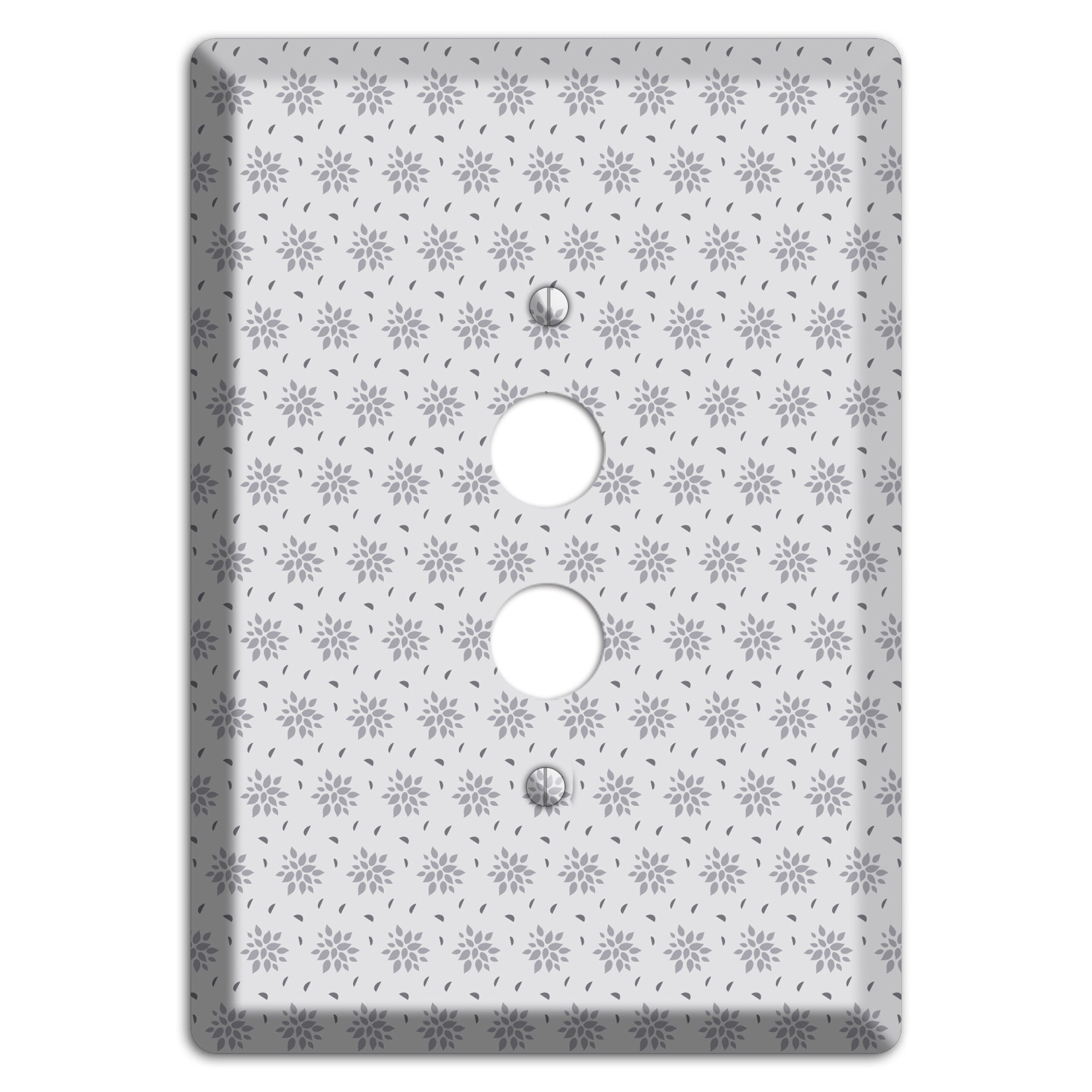 Multi Grey Calico 1 Pushbutton Wallplate