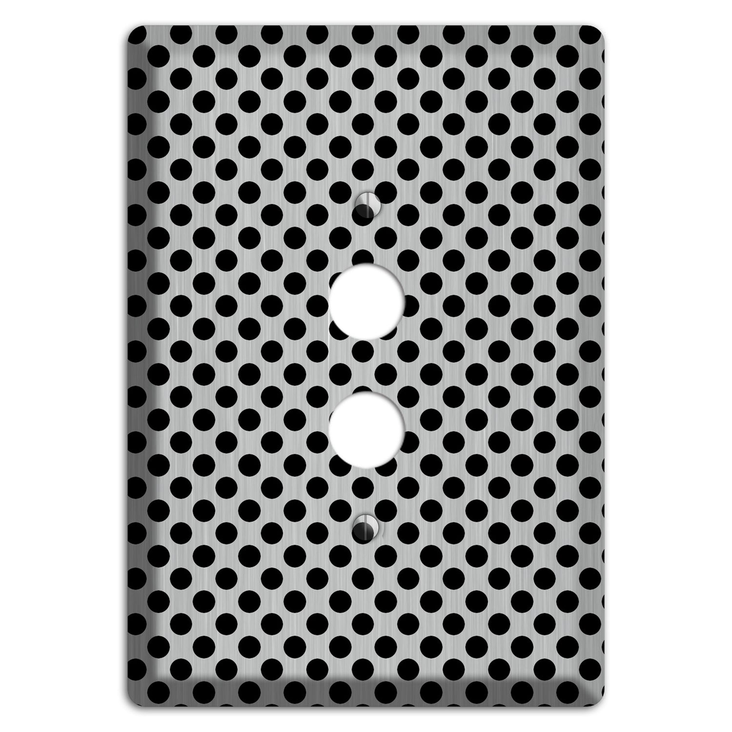 Packed Small Polka Dots Stainless 1 Pushbutton Wallplate