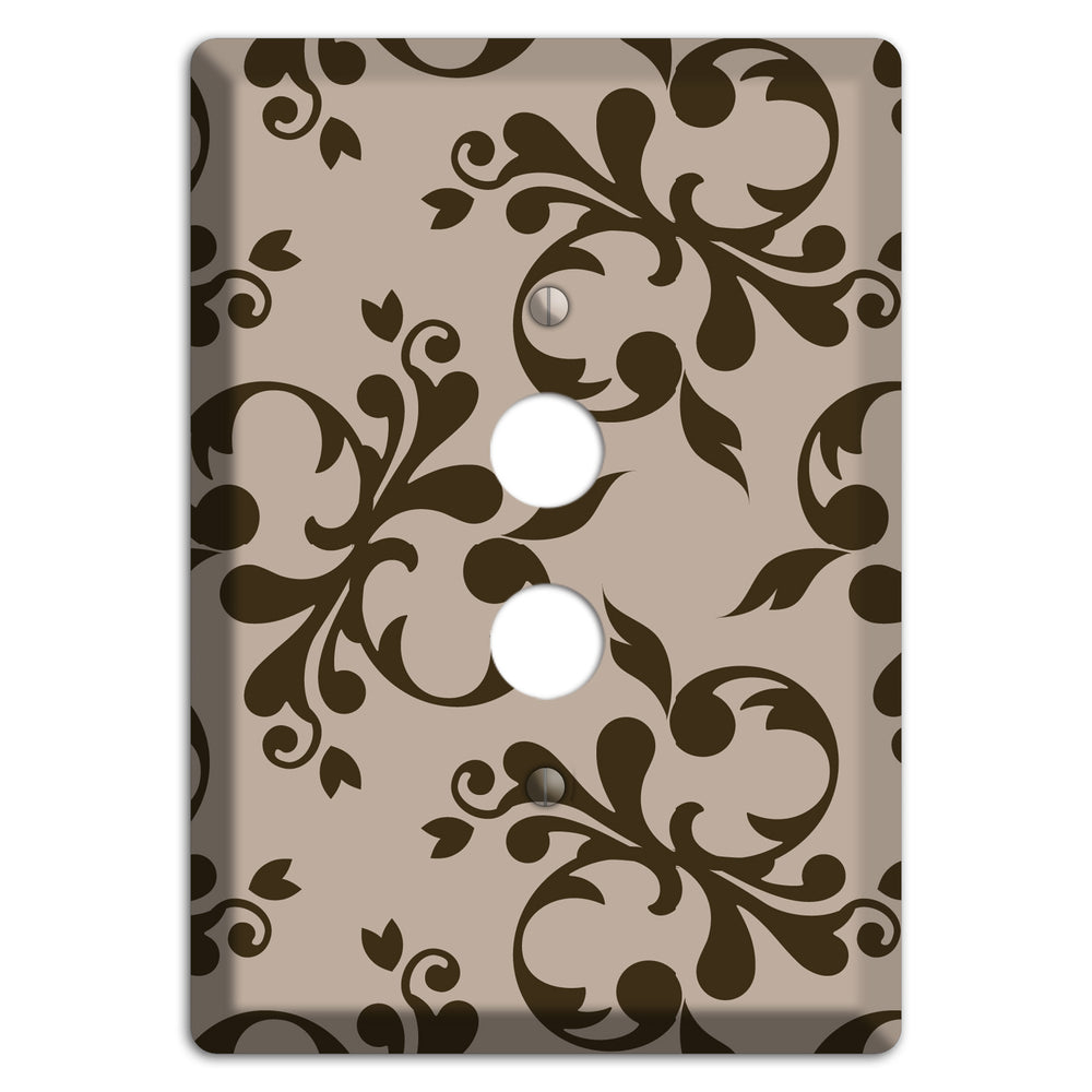 Beige Victorian Toile 1 Pushbutton Wallplate