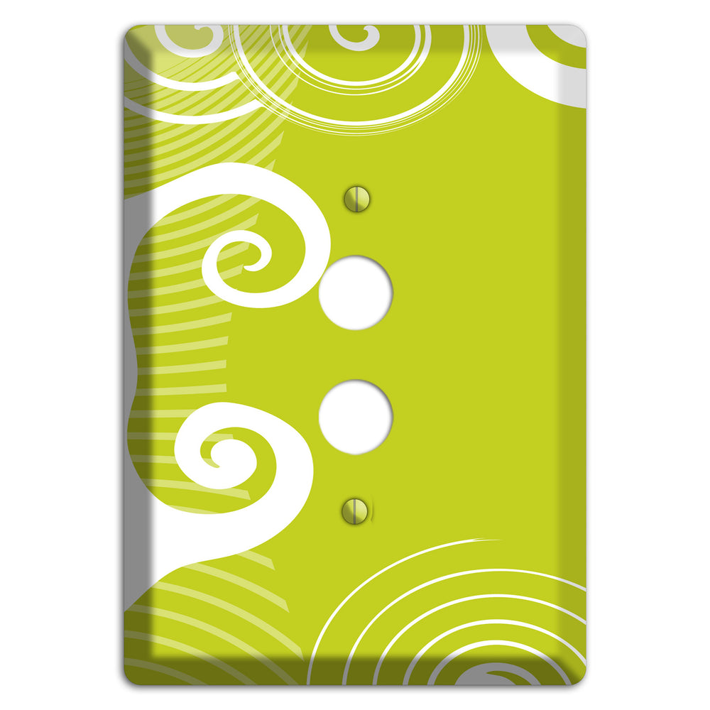 Abstract Green 1 Pushbutton Wallplate