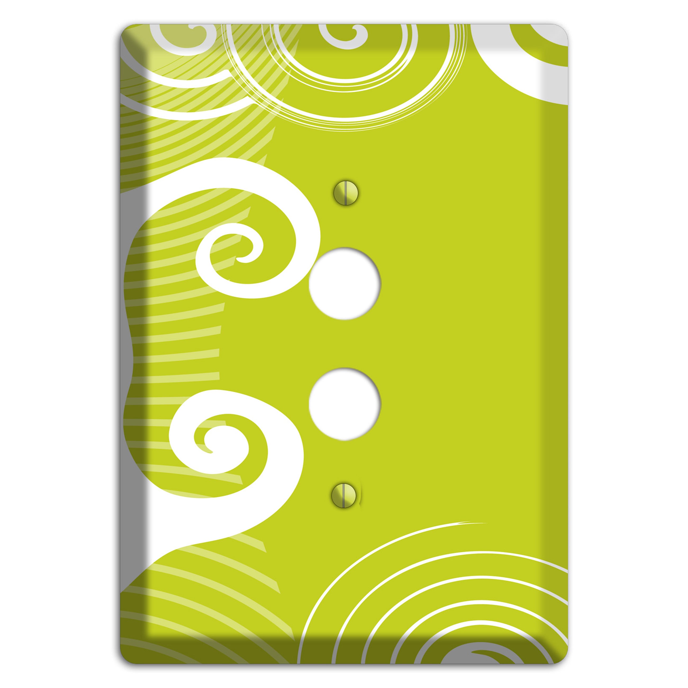 Abstract Green 1 Pushbutton Wallplate
