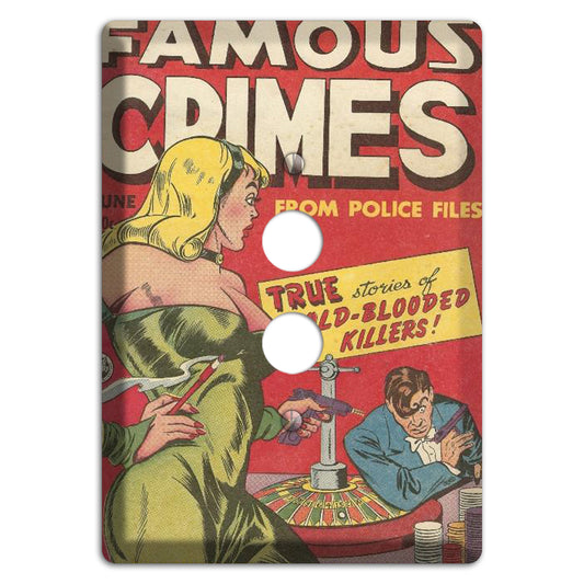 Famous Crimes Vintage Comics 1 Pushbutton Wallplate